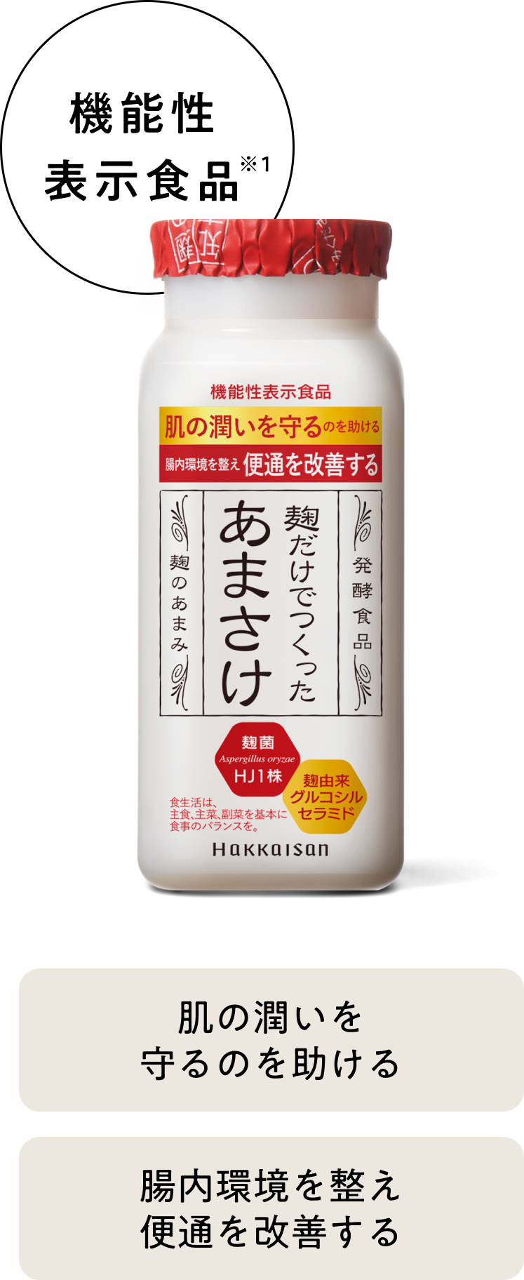 機能性表示食品※1 肌の潤いを守るのを助ける 腸内環境を整え便通を改善する